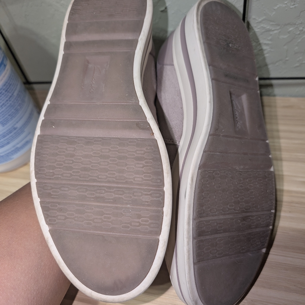 Clarks Cloudsteppers Mauve Slip-On Shoes Size 8 - Picture 4 of 5
